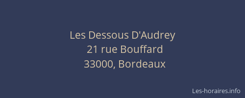 Les Dessous D'Audrey