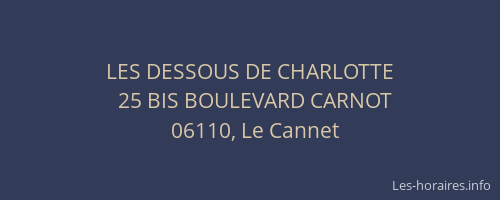 LES DESSOUS DE CHARLOTTE