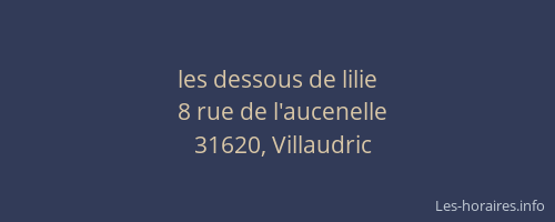 les dessous de lilie