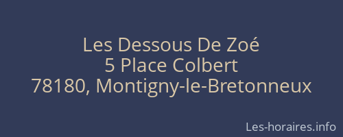 Les Dessous De Zoé