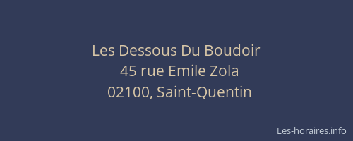 Les Dessous Du Boudoir