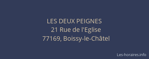 LES DEUX PEIGNES
