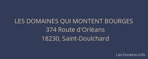 LES DOMAINES QUI MONTENT BOURGES