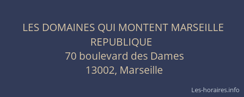 LES DOMAINES QUI MONTENT MARSEILLE REPUBLIQUE