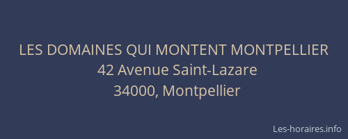 LES DOMAINES QUI MONTENT MONTPELLIER