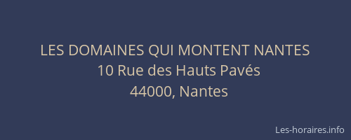 LES DOMAINES QUI MONTENT NANTES