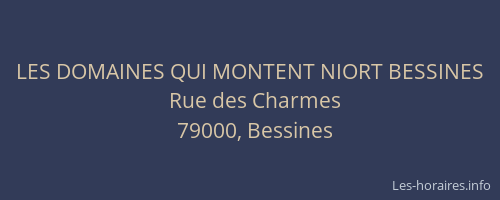LES DOMAINES QUI MONTENT NIORT BESSINES
