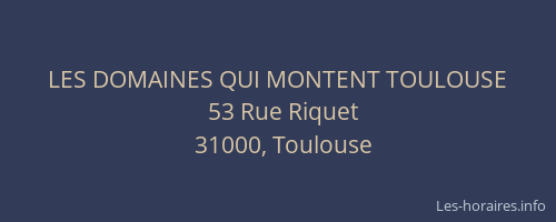 LES DOMAINES QUI MONTENT TOULOUSE