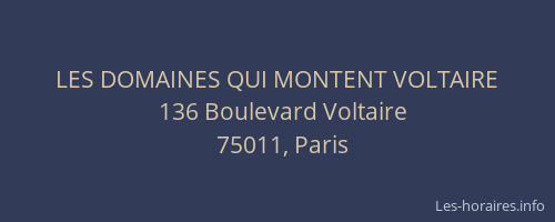 LES DOMAINES QUI MONTENT VOLTAIRE