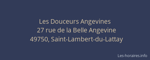 Les Douceurs Angevines
