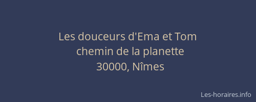Les douceurs d'Ema et Tom