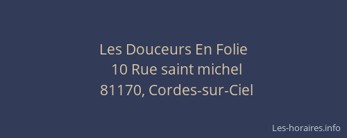 Les Douceurs En Folie