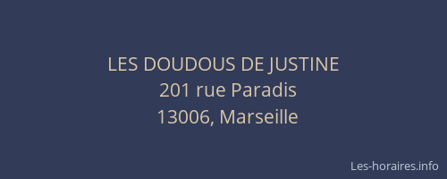 LES DOUDOUS DE JUSTINE
