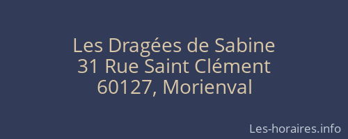 Les Dragées de Sabine