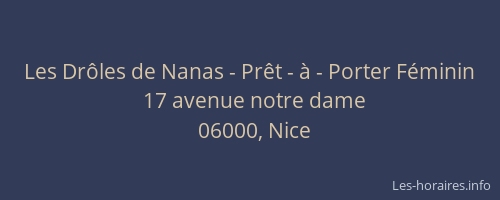 Les Drôles de Nanas - Prêt - à - Porter Féminin