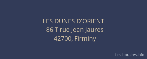 LES DUNES D'ORIENT