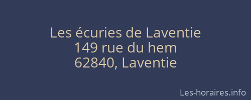 Les écuries de Laventie