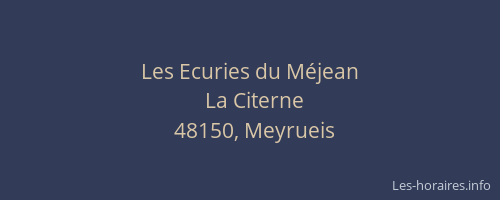 Les Ecuries du M&eacute;jean