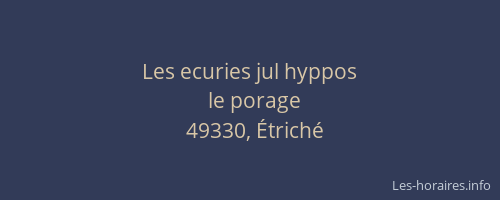 Les ecuries jul hyppos