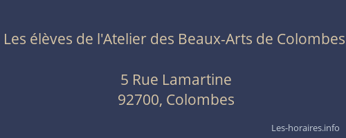 Les élèves de l'Atelier des Beaux-Arts de Colombes