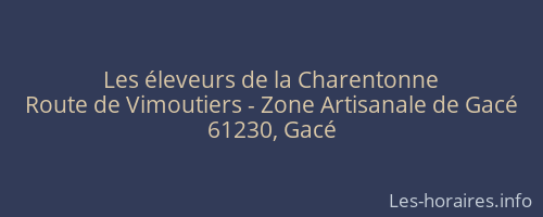 Les éleveurs de la Charentonne