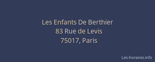 Les Enfants De Berthier