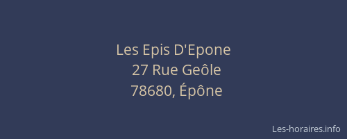 Les Epis D'Epone