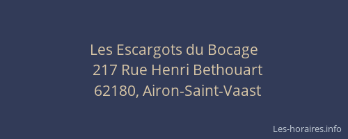 Les Escargots du Bocage