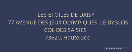 LES ETOILES DE DAISY