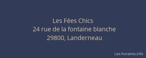 Les F&eacute;es Chics