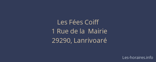 Les F&eacute;es Coiff