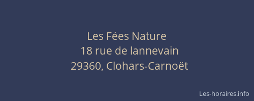 Les F&eacute;es Nature