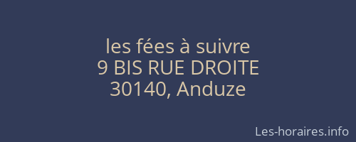 les fées à suivre