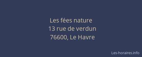 Les fées nature