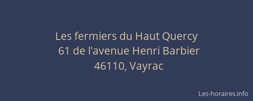 Les fermiers du Haut Quercy