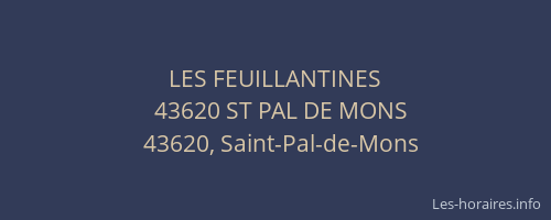 LES FEUILLANTINES