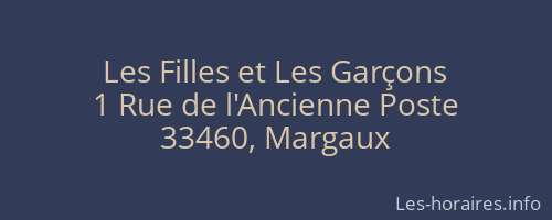 Les Filles et Les Garçons