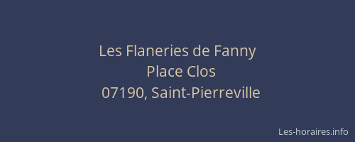 Les Flaneries de Fanny
