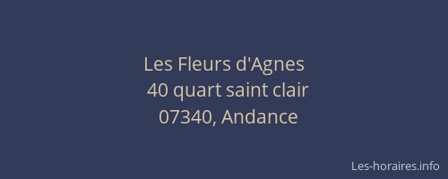 Les Fleurs d'Agnes