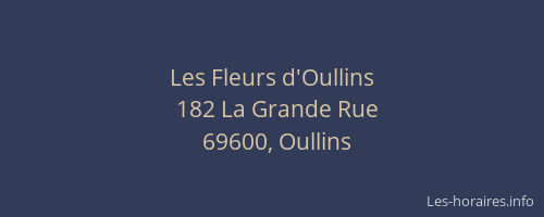 Les Fleurs d'Oullins