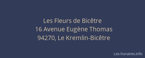 Les Fleurs de Bic&ecirc;tre