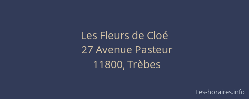 Les Fleurs de Clo&eacute;