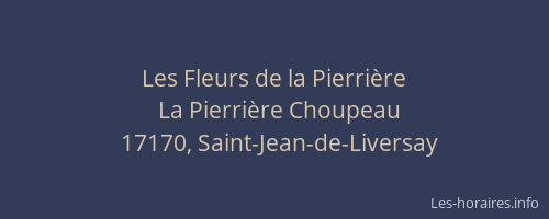 Les Fleurs de la Pierri&egrave;re