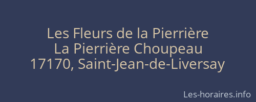 Les Fleurs de la Pierrière