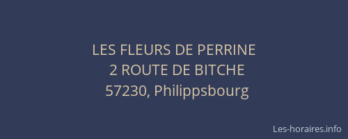LES FLEURS DE PERRINE