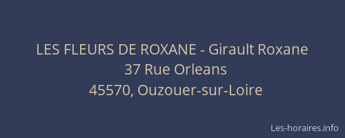 LES FLEURS DE ROXANE - Girault Roxane