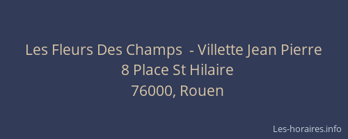 Les Fleurs Des Champs  - Villette Jean Pierre