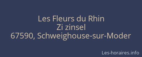 Les Fleurs du Rhin