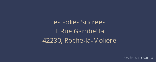 Les Folies Sucrées