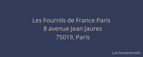 Les Fournils de France Paris